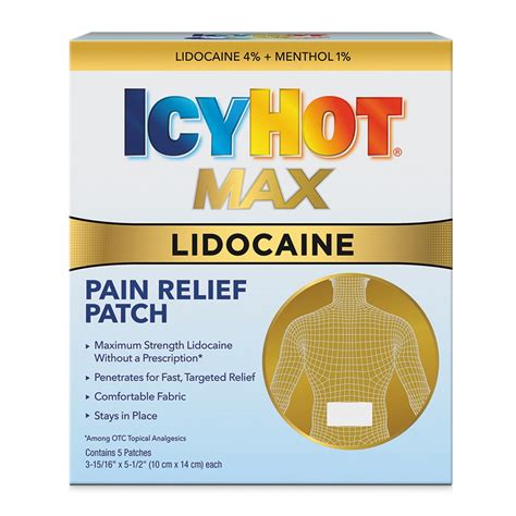 Icy Hot Maximum Strength Muscle And Joint Pain Relief Numbing Back Patch