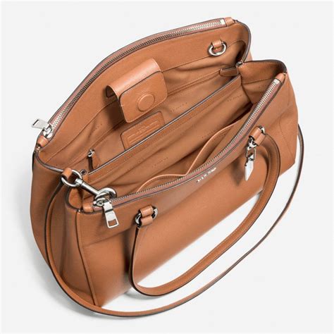 Coach Crossgrain Leather Mini Double Zip Across Body Bag In Brown Lyst