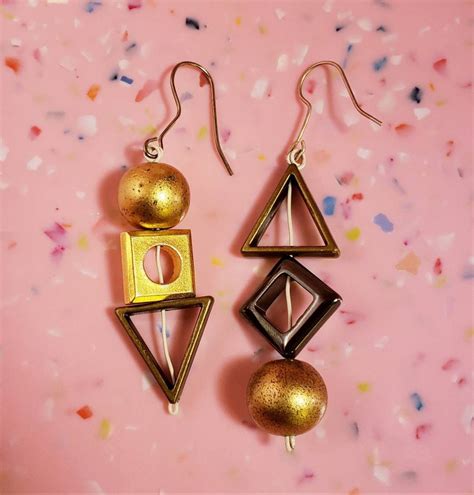 Crazy Gold Triangles Squares And Rounds Oh My Etsy