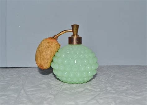 Irice Green Hobnail Atomizer Bottle Hobnail Perfume Bottle Etsy Perfume Bottles Vintage