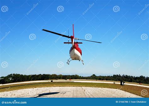 Rear View Of Helicopter Taking Royalty Free Stock Image Image 2166786