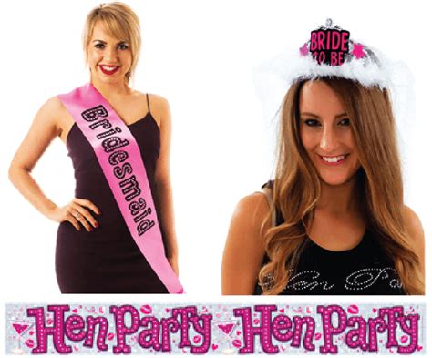 Hen Party Accessories Decorations Sashes Favours Ts