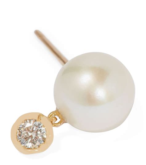 Annoushka Yellow Gold Diamond And Pearl Earrings Harrods Us