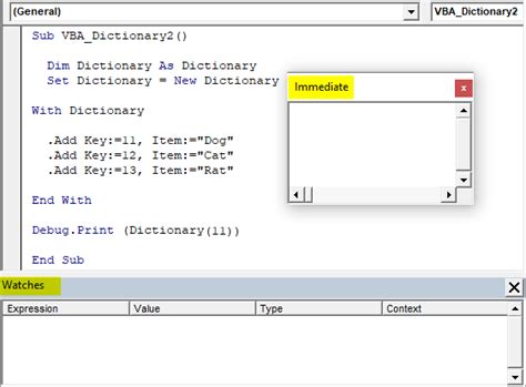 Vba Dictionary Steps To Create Dictionary In Excel Vba