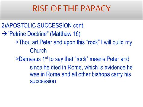 Ppt Rise Of The Papacy Powerpoint Presentation Free Download Id