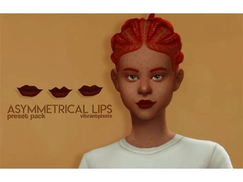 Asymmetrical Lips By Vibrantpixels The Sims 4 Download
