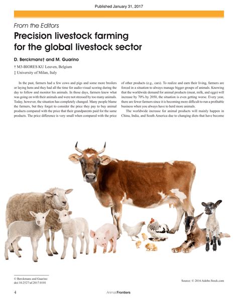 Pdf Precision Livestock Farming For The Global Livestock Sector