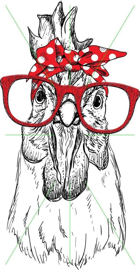 chicken with glasses and bandana sublimation transfer shirt design kindredcreationsmo