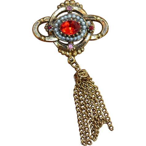 Vintage Tassel Brooch Pin From Ajax Vintage Shop On Ruby Lane