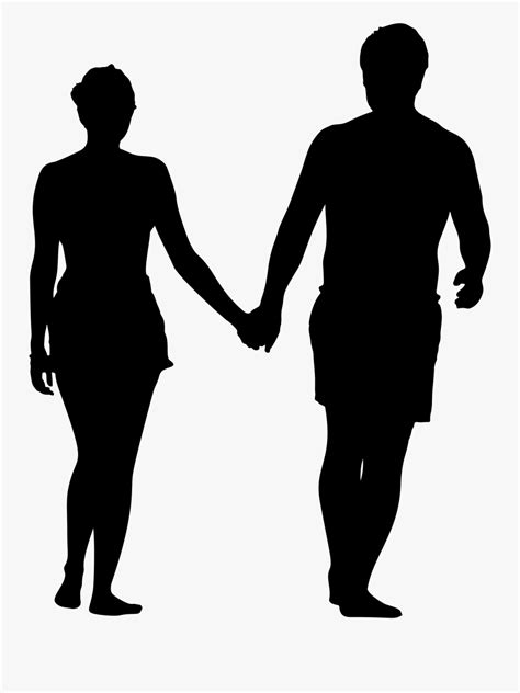 Clipart Couple Holding Hands Silhouette Png Free Transparent