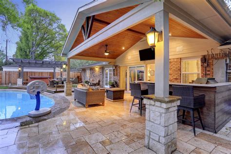 Outdoor Living Room In Walnut Bend Area Houston Texas Custom Patios Patio Design Outdoor
