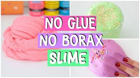 Making 4 Amazing Diy No Glue No Borax Famous Slime Recipes Diy
