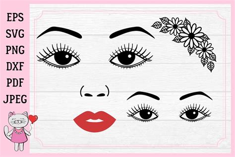 Eyes Svg Eyelashes Svg Eyebrow Lips 579114 Cut Files Design