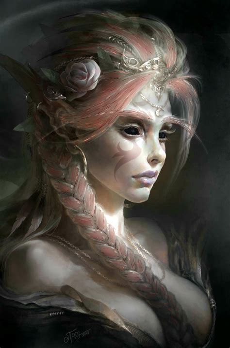 Edited Elf In 2021 Female Dark Elf Dark Elf Girl Queen Fantasy Art