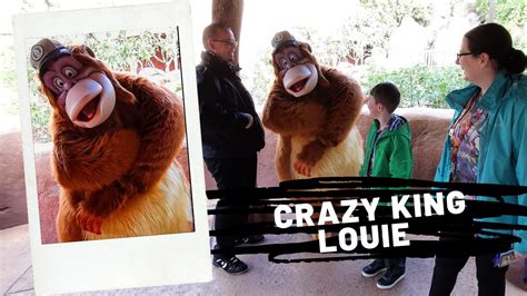 4k Crazy King Louie Meet N Greet Disneyland Paris Youtube