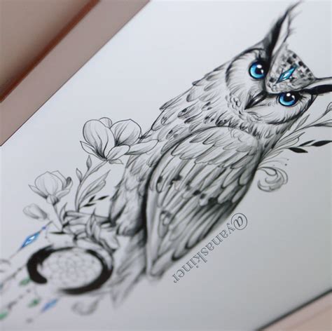 Owl Tattoo Sketchowl Tattooowl Drawing In 2023 Owl Tattoo Design