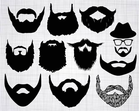Beard Svg Bundle Beard Svg Beard Clipart Beard Cut Files Etsy