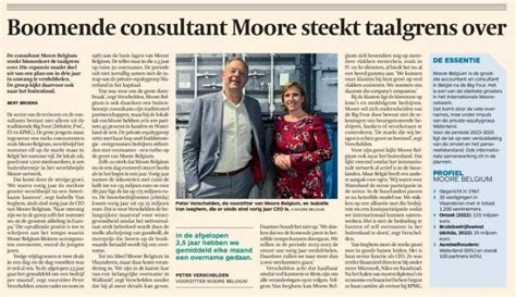Moore Belgium Op Linkedin Snelgroeiende Consultant Moore Steekt
