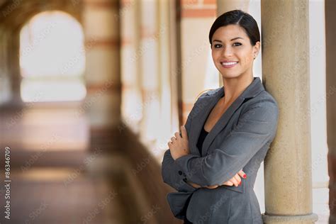 Proud Confident Latina Woman Professional Business Woman Of Mixed Ethnicity Stock Photo Adobe
