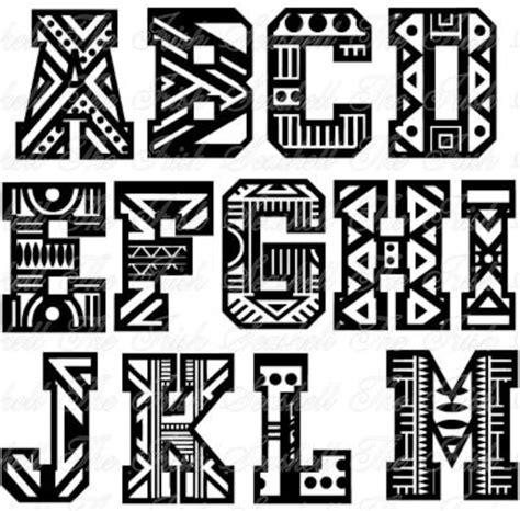 Tribal Alphabet Svg Aztec Letters Svg Navajo Svg Southwest Etsy Canada