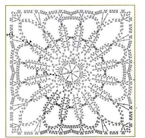 Lettere alfabeto fatte con l'uncinetto. Centrini a uncinetto: schemi e modelli - Schema centrino quadrato | Crochet Tapetes | Pinterest ...