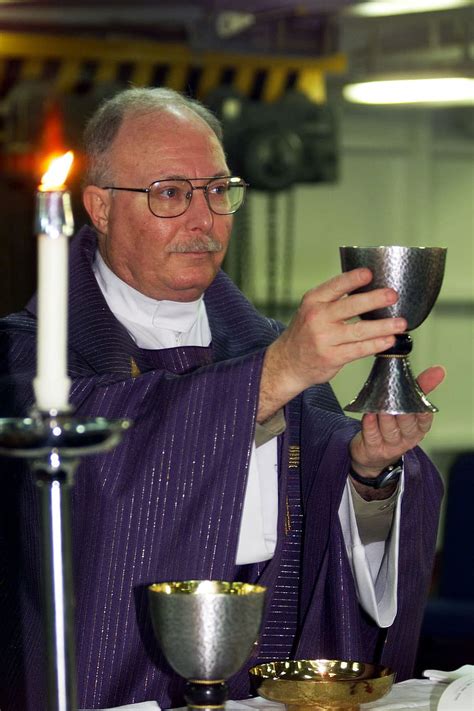 Holding Cup Candle Priest Mass Roman Catholic Catholic Faith