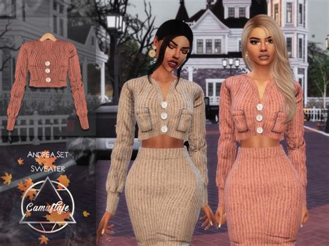 The Sims Resource Camuflaje Andrea Set Sweater