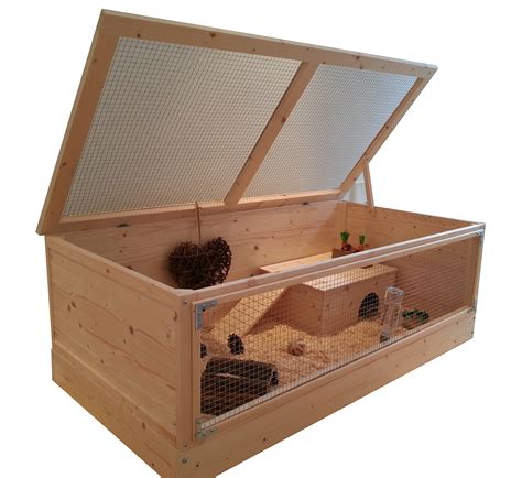 Super Large Wooden Guinea Pig Cage With Roof 120 X 60cm