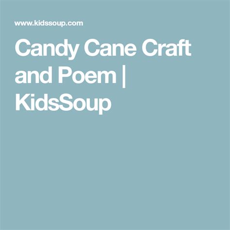 Candy Cane Craft And Poem Kidssoup Candy Cane Crafts Candy Cane