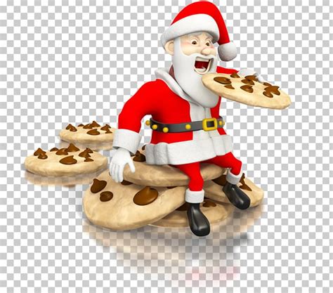 Santa Claus Chocolate Chip Cookie Biscuits Christmas Cookie Eating Png
