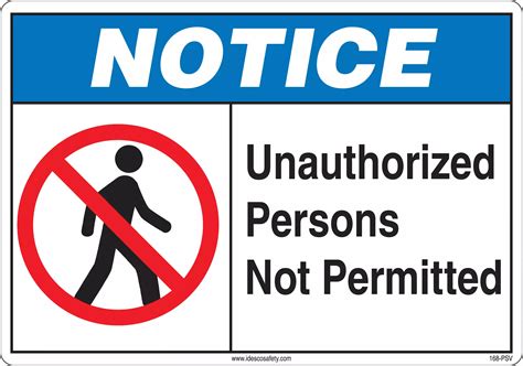 Notice Sign Unauthorized Persons Not Permitted