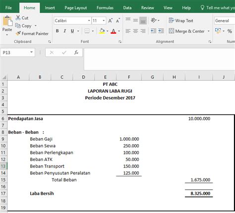 Download Laporan Keuangan Excel