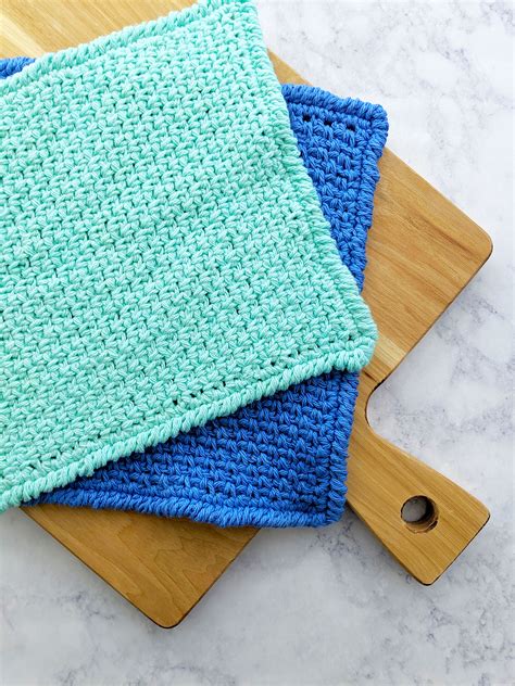 Moss Stitch Dishcloth And Video Tutorial Just Be Crafty
