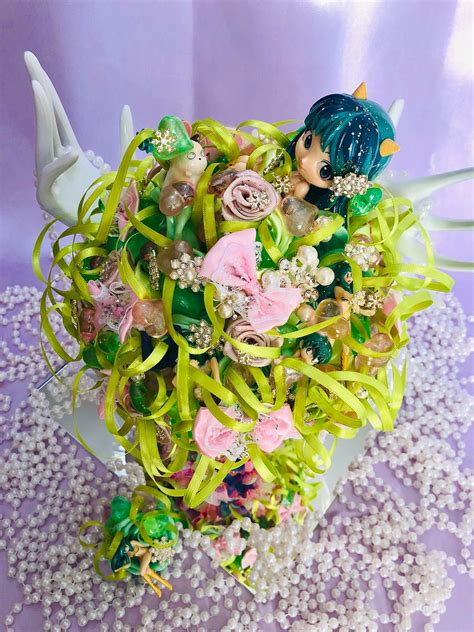 Brooch Bouquet Anime Bouquet Kawaii Wedding Etsy