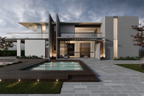 Modern Villa Exterior 3dvisualization On Behance
