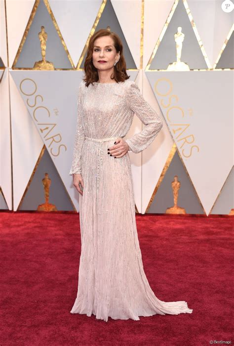Isabelle Huppert In Armani Priv Oscars Dress To Impress Long Sleeve Dress Armani