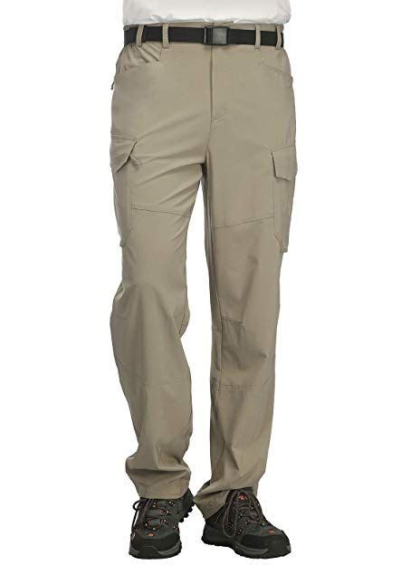 Mier Mens Lightweight Hiking Pants Quick Dry Outdoor Cargo Pants With