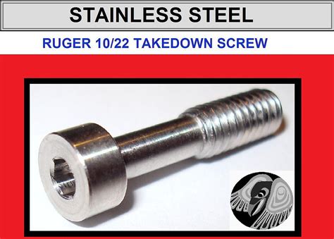 Ruger 1022 Stainless Stock Takedown Screw Raven Eye Custom