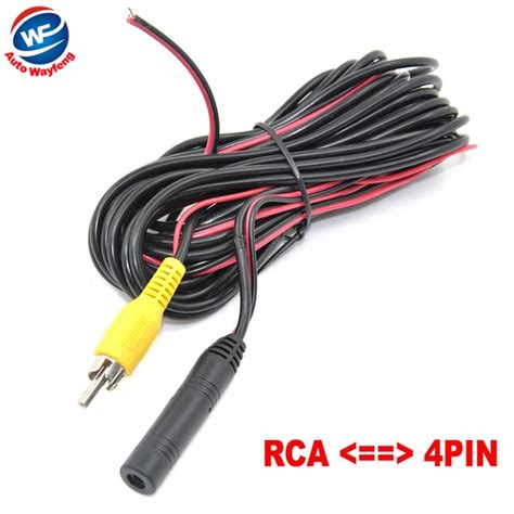 6 Meters Rca 4pin Or Rca Rca Video Cable For Car Parking Rearview Rear