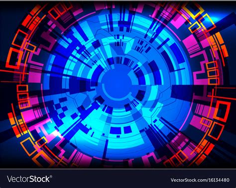 Abstract Digital Circle Technology Royalty Free Vector Image