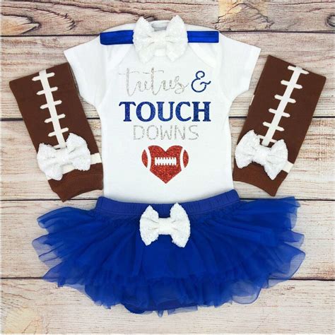 Tutus And Touchdowns Baby Girl Football Outfit Baby Girl Etsy