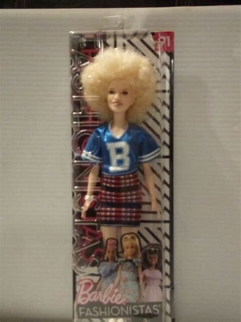 Barbie Fashionistas 91 With Blond Afro Varsity Plaiditude Doll