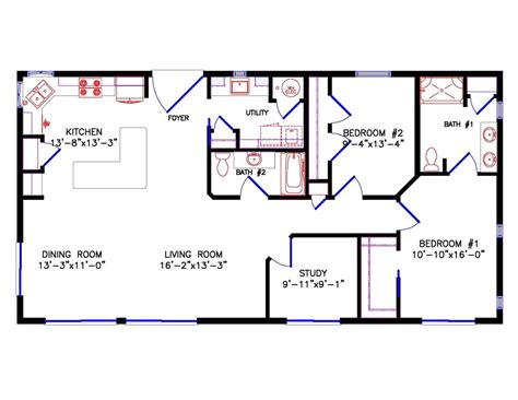 28x40 Ranch House Plans