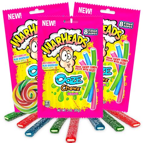 Buy Warheads Ooze Chews Ropes Sugar Coated Sour Chewy Candy With Soft