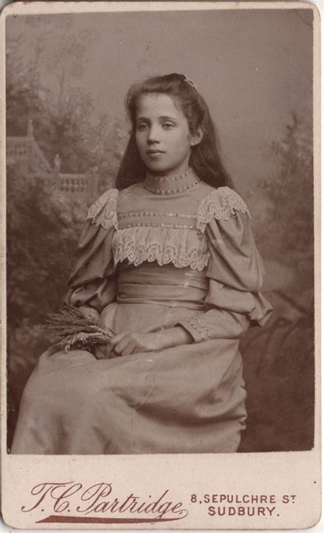 Cdv Photo Victorian Girl Dress Fashion Partridge Of Sudbury Suffolk