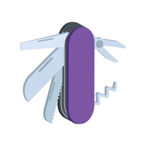 Swiss Army Knife White Background Stock Vectors Istock