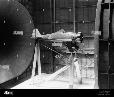 The Boeing P 26a Fighter Mounted In The 30 X 60 Full Scale Tunnel In