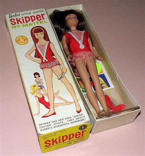 Vintage Skipper By Mattel Doll Barbies Little Sister Stock Number 0950 Copyright 1963