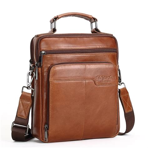 Meigardass Genuine Leather Messenger Bag Men Shoulder Bag Travel