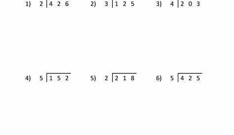 long division for 4th graders free worksheet